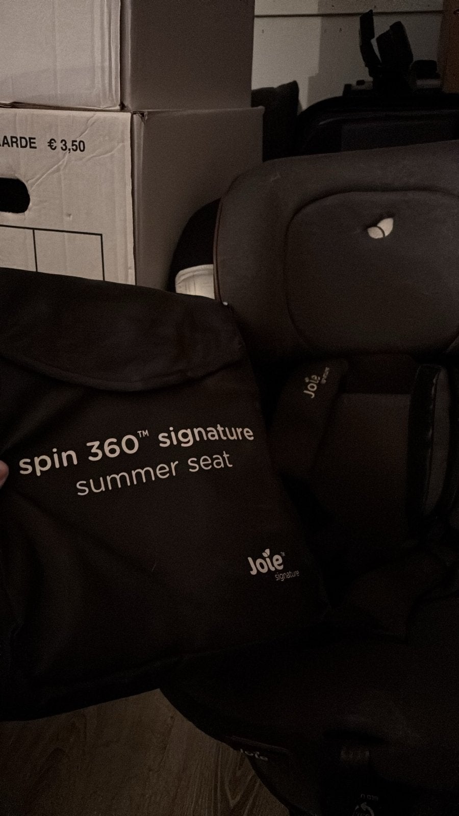 Joie Autostoel Spin 360 Signature met baby- en zomerinzet, 0 t/m 18 kg, Verstelbare rugleuning, Zo goed als nieuw, Isofix