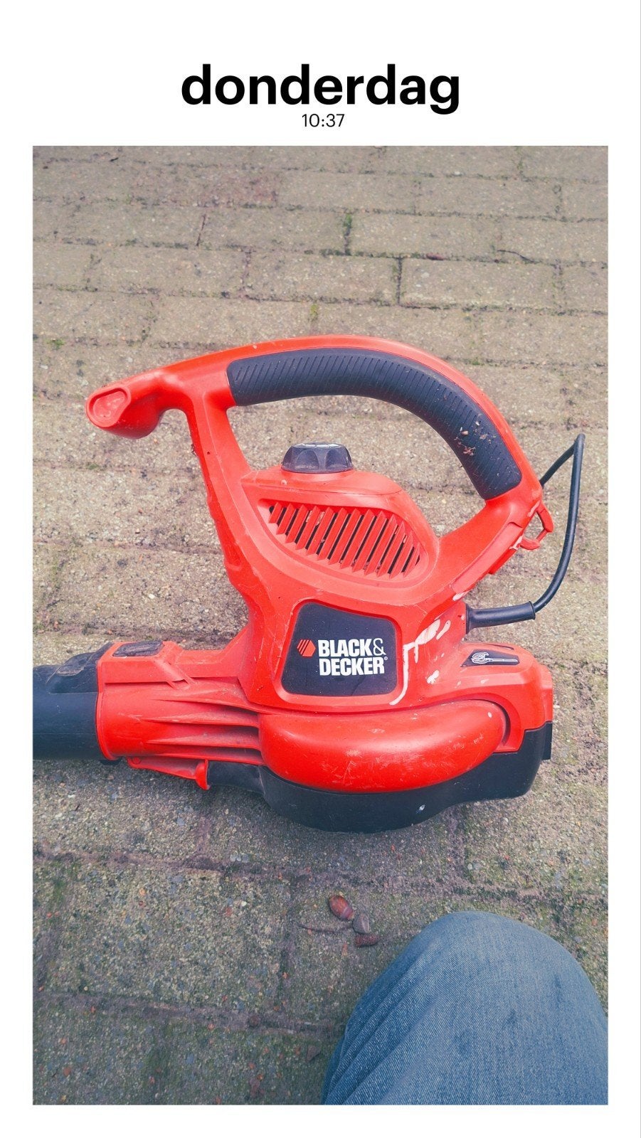 te koop zeer goede en krachtige bladblazer  Black en Decker8, Ophalen, Elektrisch