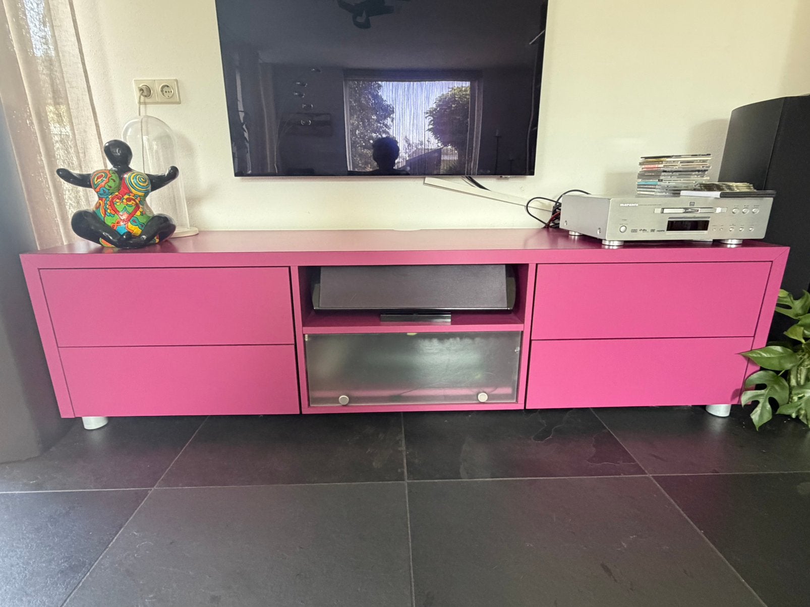 Audio-TV meubel, Ophalen, Overige materialen, Zo goed als nieuw, 200 cm of meer
