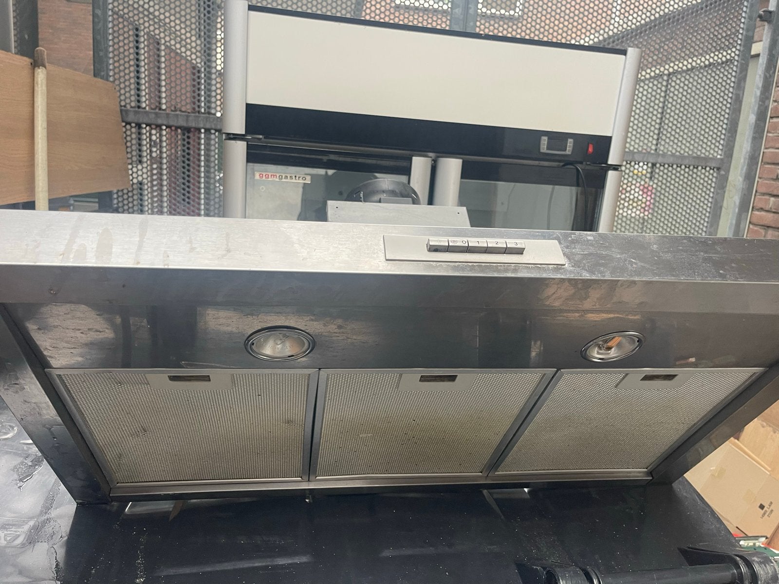 Professionele afzuigkap RVS, Witgoed en Apparatuur, Gebruikt, Overige typen, 800 m³ per uur of meer, Ophalen of Verzenden