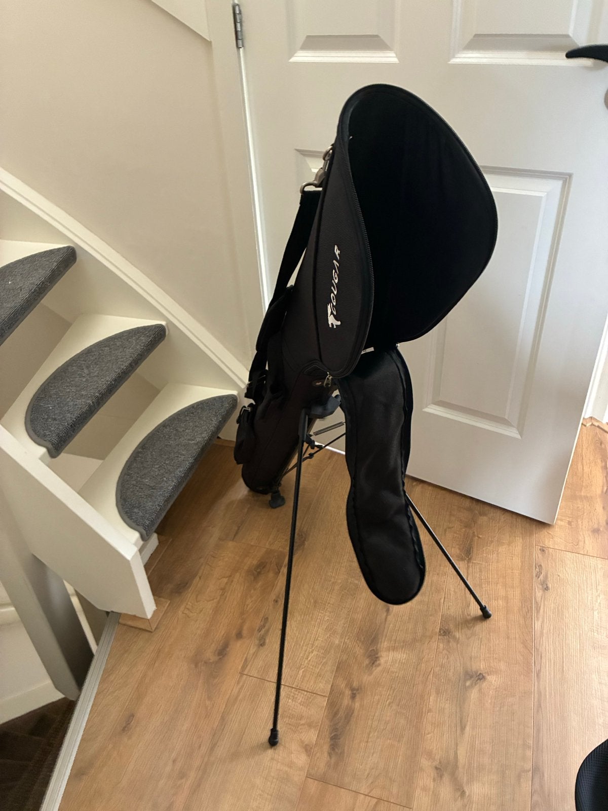 Cougar Golf Stand Bag - Zwart, Lichtgewicht en Compact, Ophalen of Verzenden, Zo goed als nieuw, Tas, Overige merken