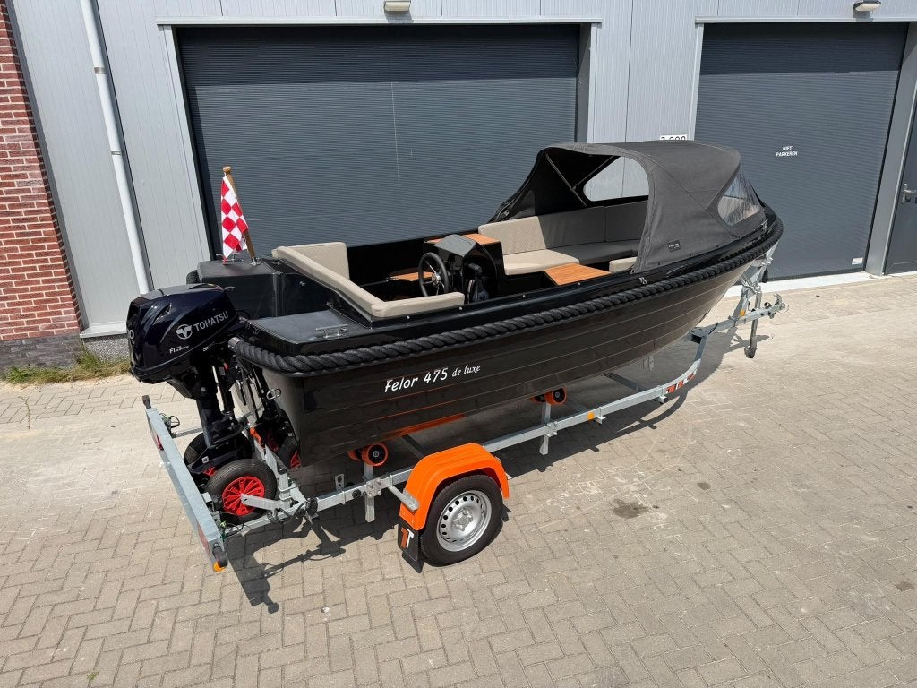Felor 490 Sloep 2022 incl. Tohatsu 20PK 4-takt en Trailer, Watersport en Boten, Sloepen, 5 m, Nijverheidsweg 3F, Wfwatersport@botenverhuurhoorn.nl