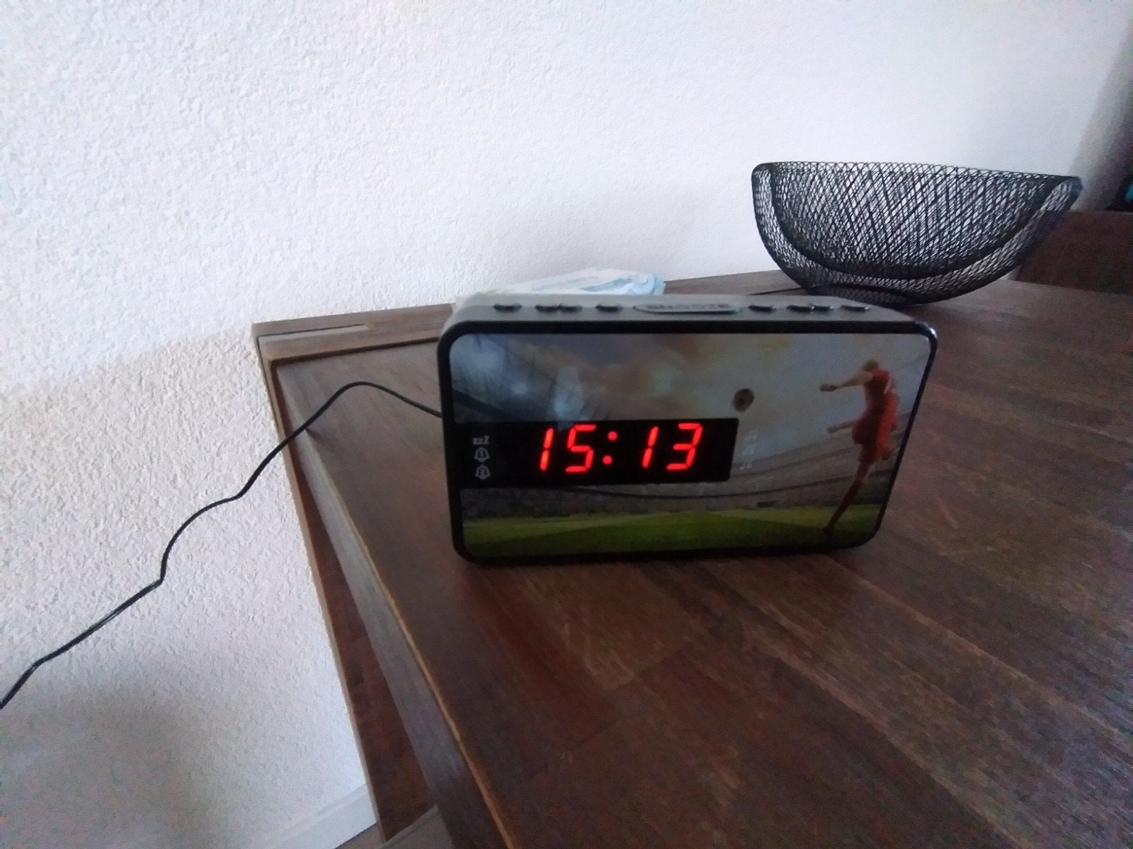 Digitale klok/wekker met voetbalthema, Ophalen, Gebruikt, Digitaal