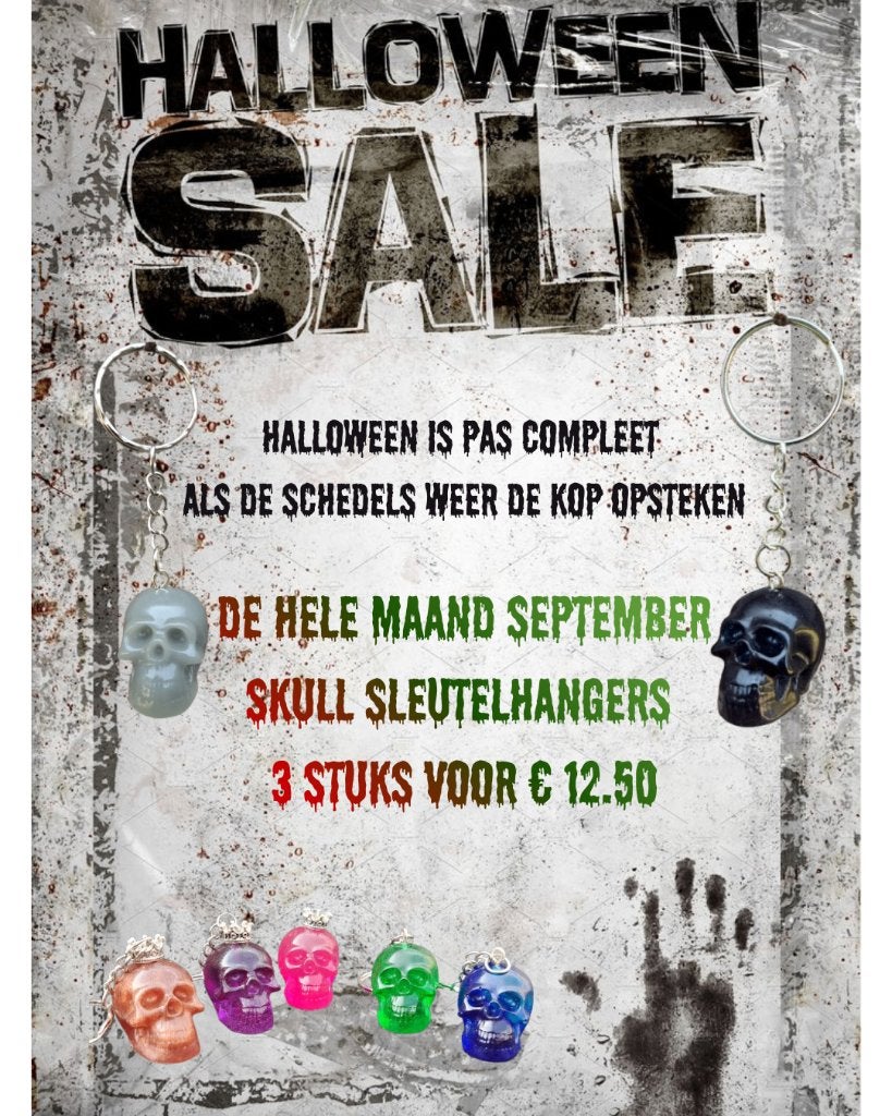 Skull / Doodskop Sleutelhangers, Verzenden, Nieuw, Knuffel of Figuurtje