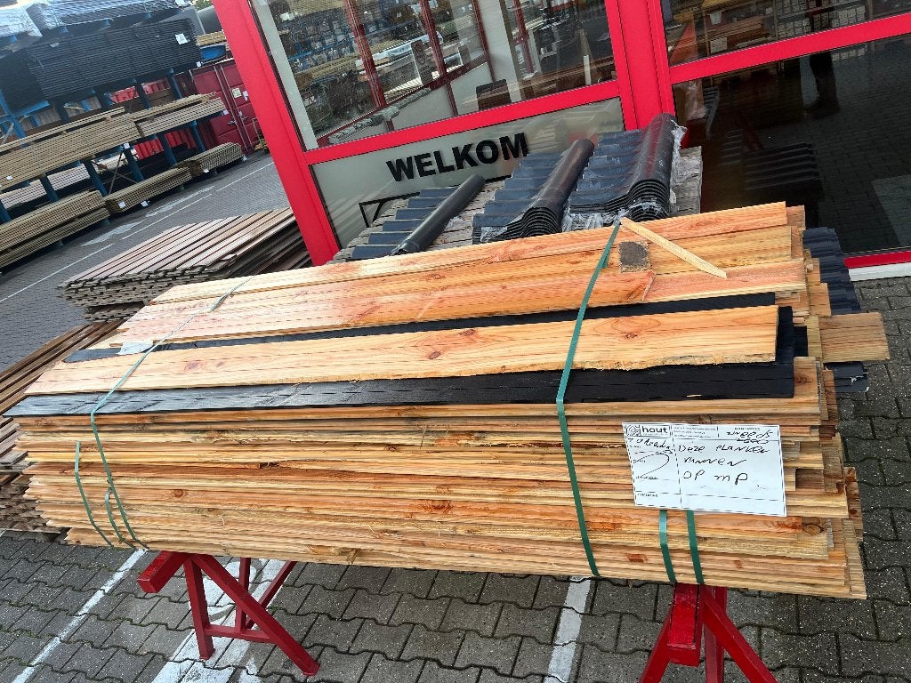 Douglas Lariks Zweeds rabat 2,5m restpartij, Ophalen, Zo goed als nieuw, 250 cm of meer, Planken