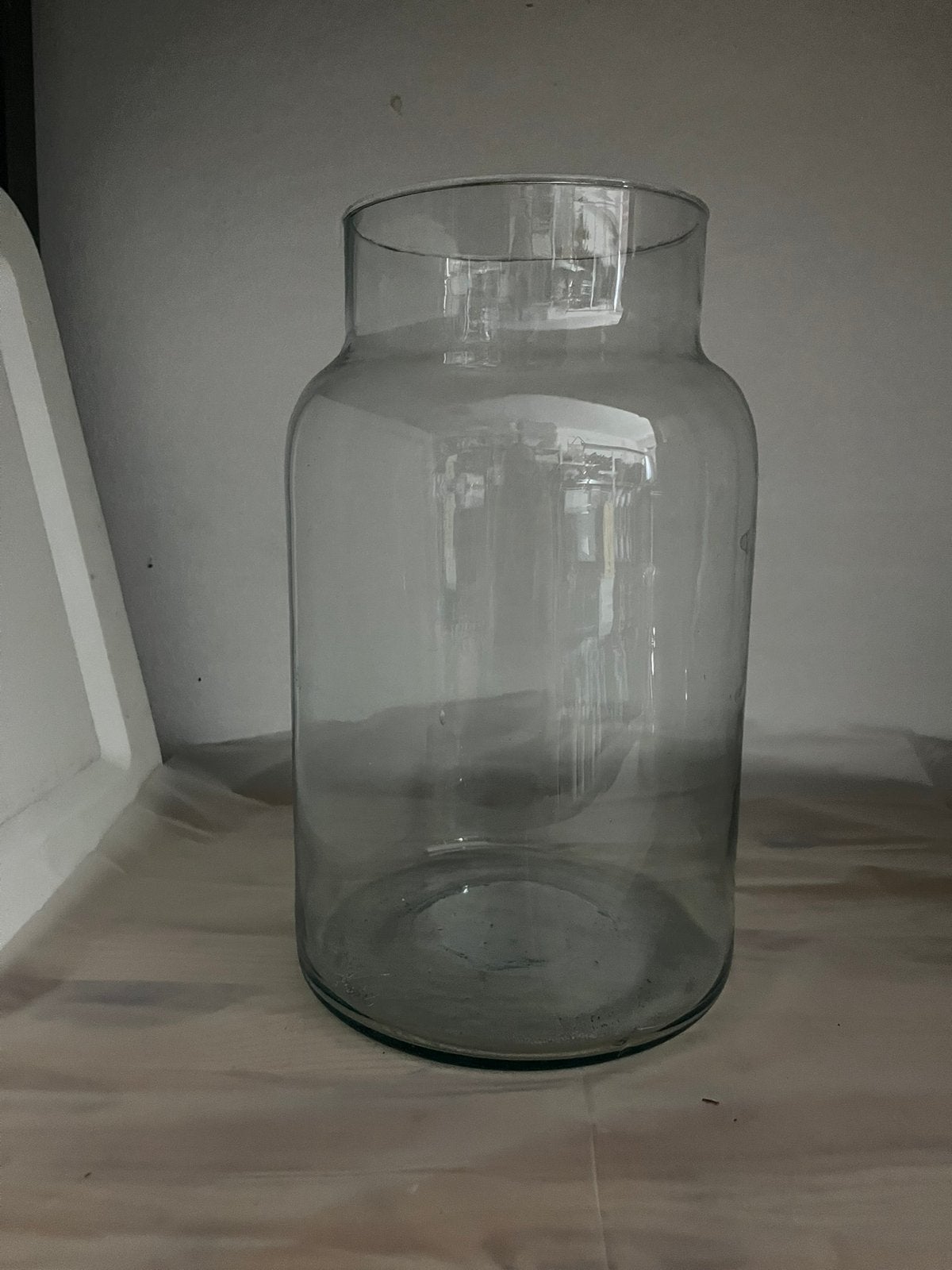 7 glazen vazen en decoratiepotjes – diverse formaten, Ophalen, Gebruikt, Transparant, Glas