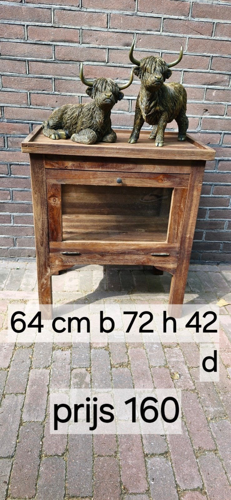 Nieuw Theekastje - 64x72x42 cm, Huis en Inrichting, Ophalen, Nieuw
