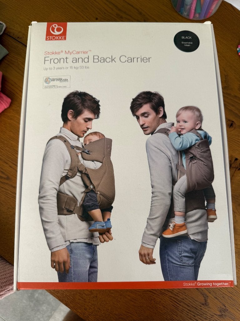 Stokke drager (MyCarrier), Gebruikt, Buik of Rug, Draagzak, Ophalen