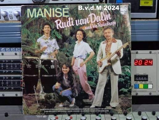 Indo Rock L.P. (1980) Rudi van Dalm & Raindrops - Manisé, LP, Gebruikt, Ophalen of Verzenden, Inclusief binnenhoes