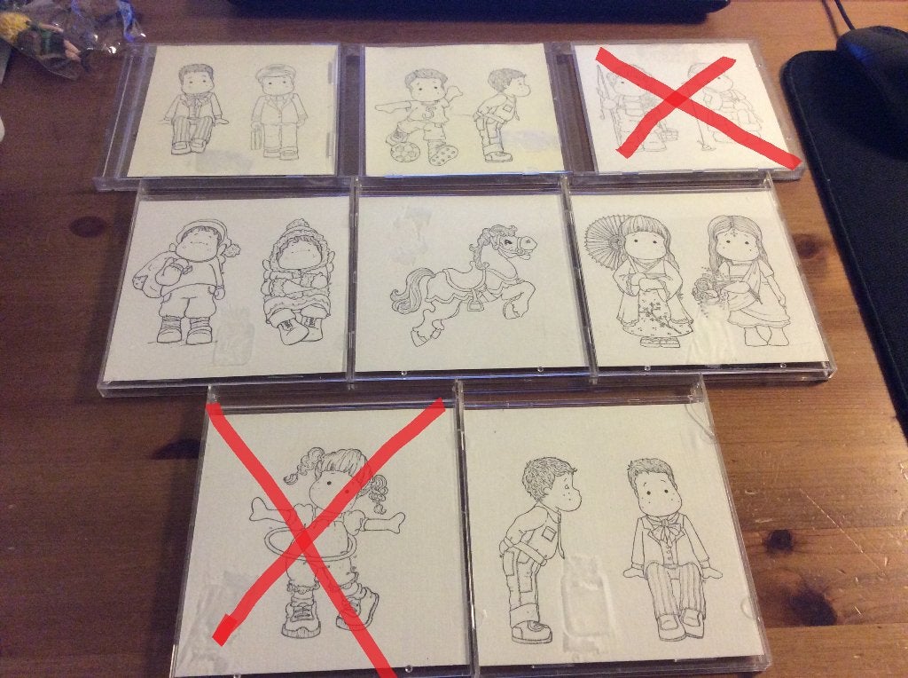 set rubberen stempels in cd-doosjes., Ophalen of Verzenden, Gebruikt, Overige typen