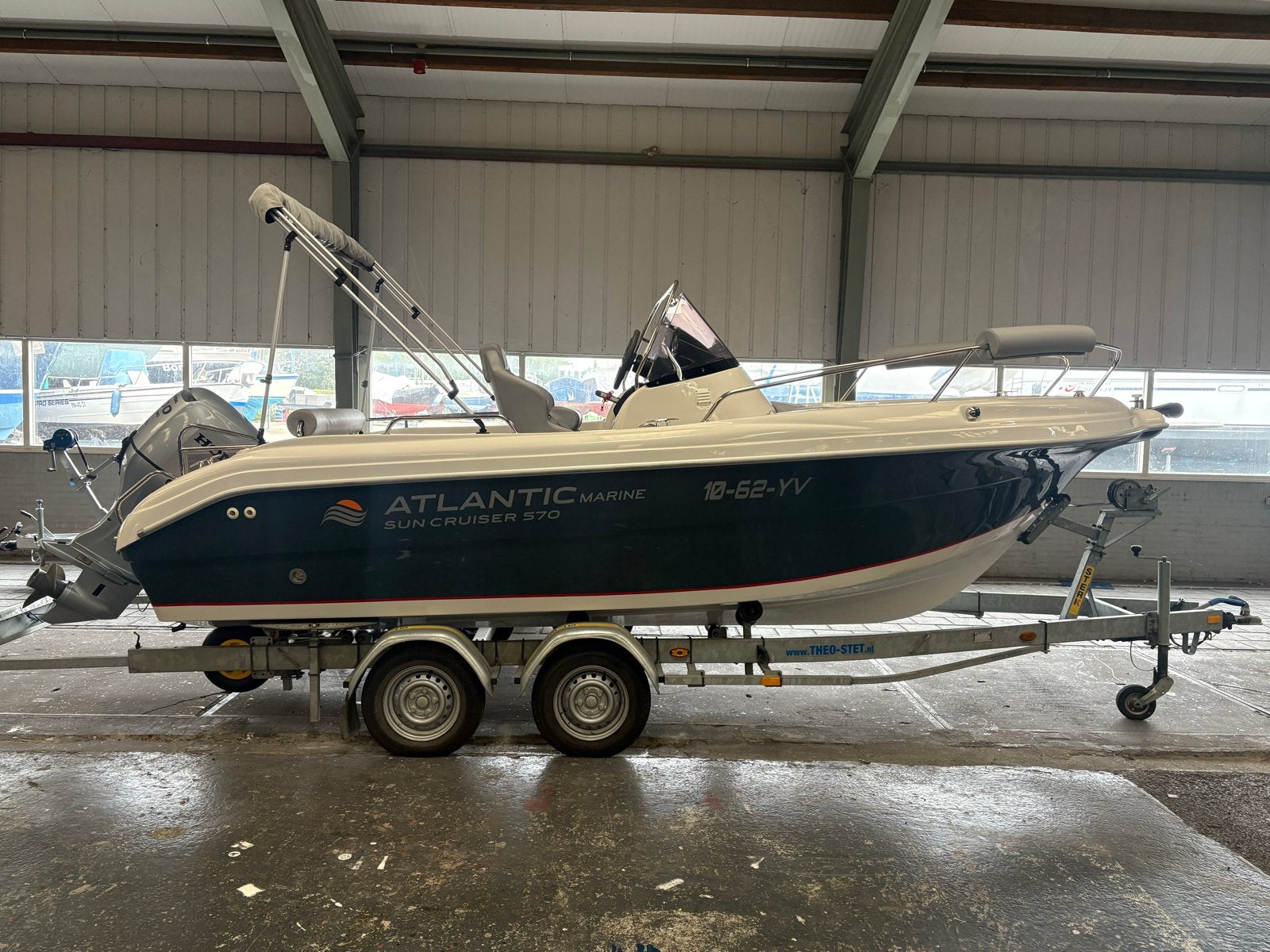 Atlantic Marine Sun Cruiser 570 met Honda 100pk + trailer, Watersport en Boten, Overige merken, Tot 1.00 meter, 70 tot 120 pk