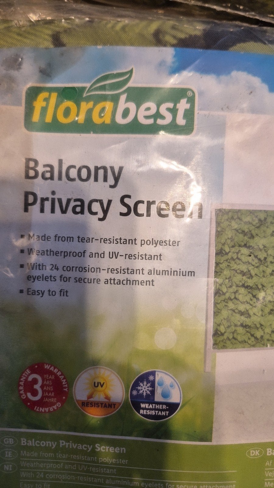 Florabest Balkon Privacyscherm - Nieuw 2 st, Ophalen, Nieuw, 200 cm of meer, 150 tot 200 cm