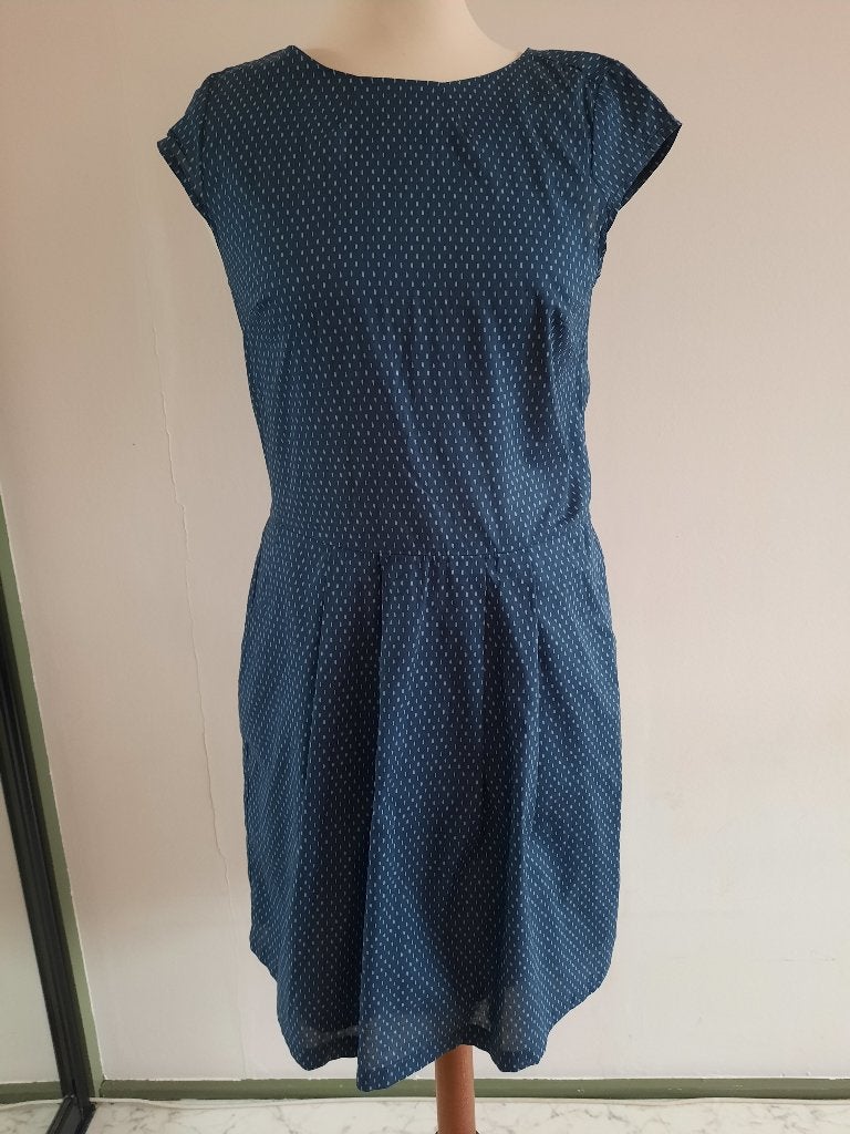 Z.g.a.n. zomerjurk Opus mt 38 blauwe print 100% katoen, Kleding | Dames, Jurken, Maat 38/40 (M), Blauw, Ophalen of Verzenden, Zo goed als nieuw
