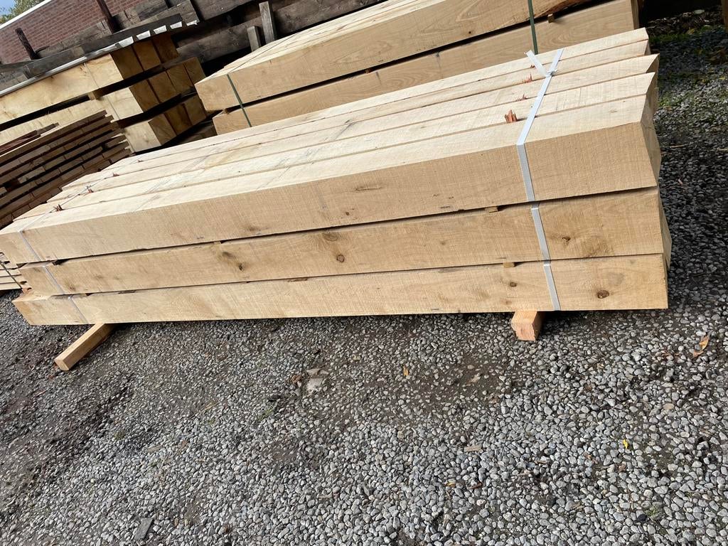 15 eiken balken 400 cm lang 20x20, Tuin en Terras, Palen, Balken en Planken, Ophalen, Zo goed als nieuw, 250 cm of meer, Balken