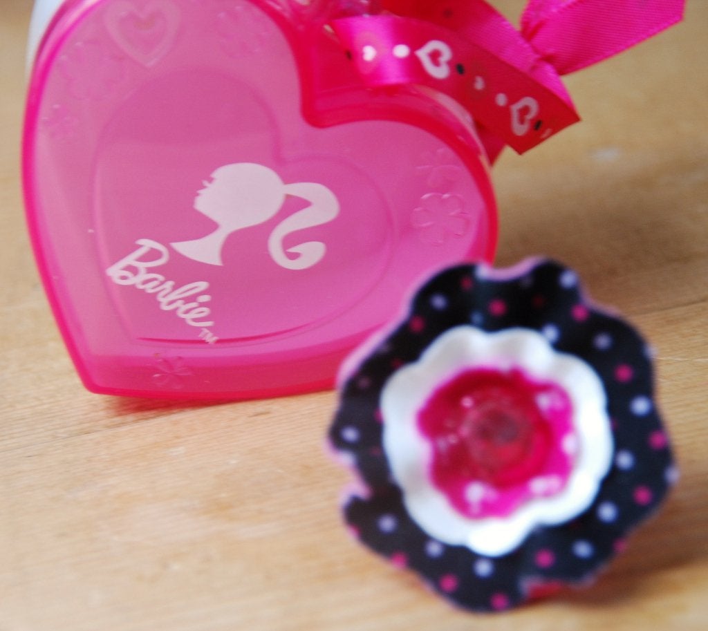 Kinderring barbie, Sieraden, Tassen en Uiterlijk, Kindersieraden, Ophalen of Verzenden, Nieuw, Roze, Ring