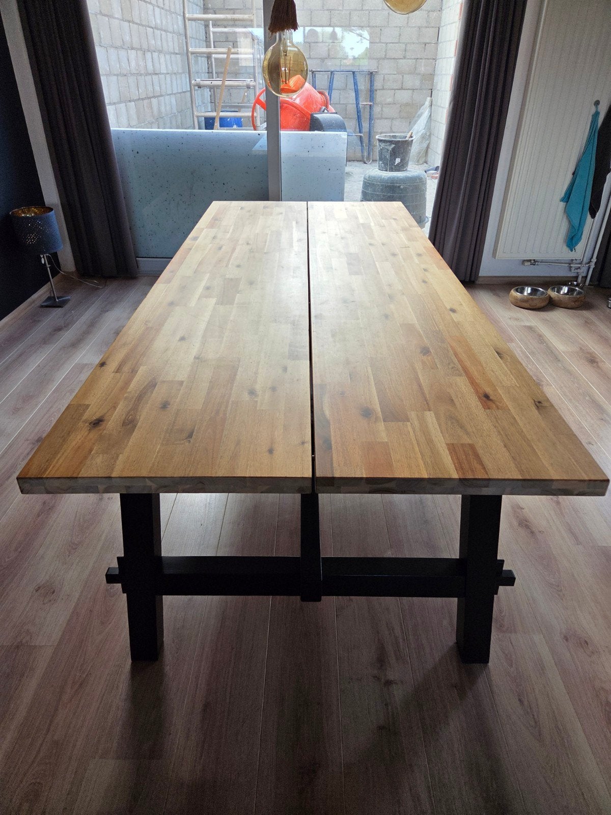 IKEA SKOGSTA eettafel 235x100 cm, Gebruikt, 100 tot 150 cm, 200 cm of meer, Vijf personen of meer