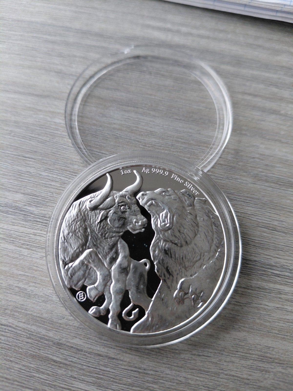 2022 Tokelau Bull Bear Stier Beer 1 oz zilver 0.999, Ophalen of Verzenden, Zilver
