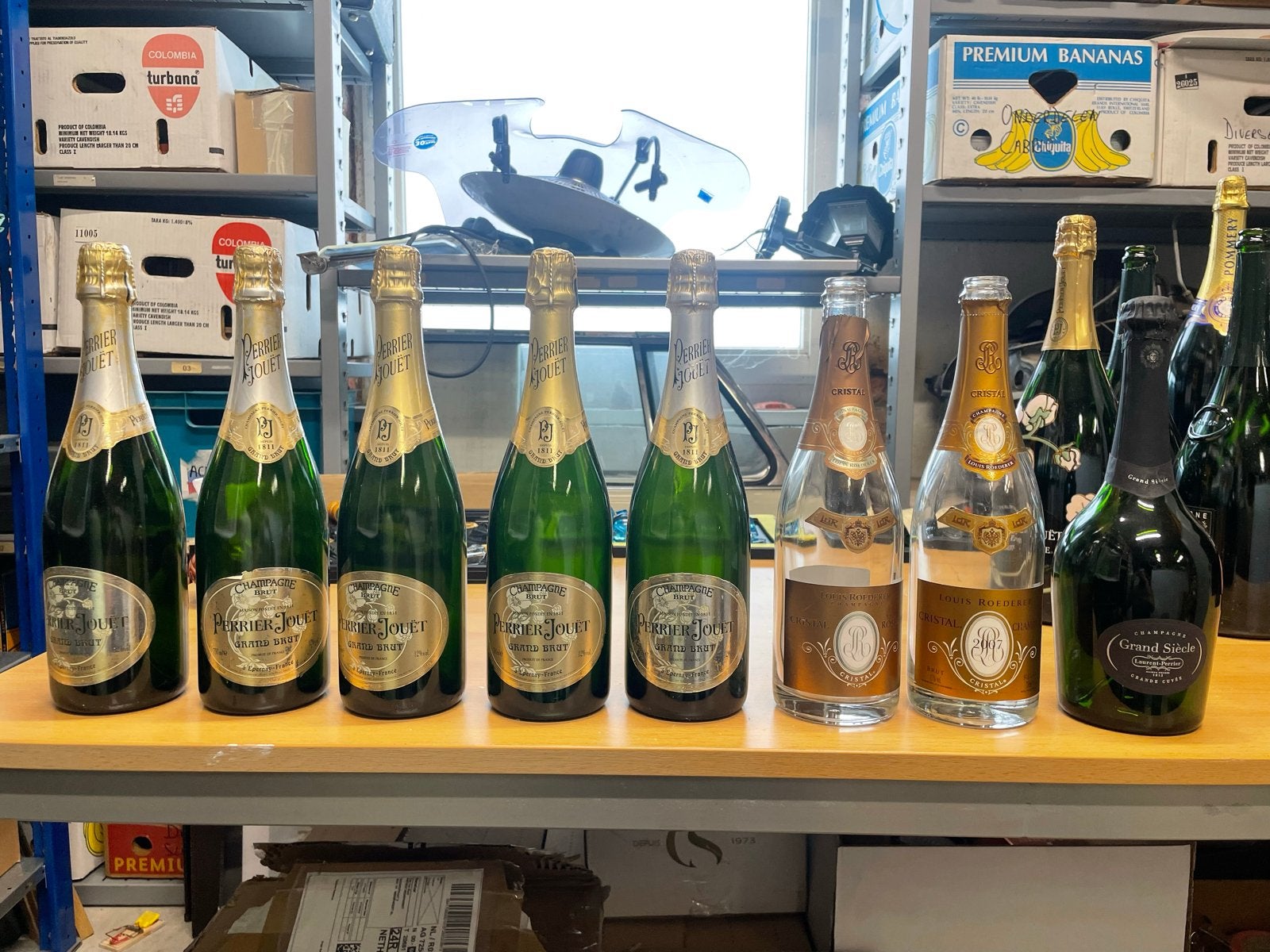 Lege Champagneflessen - Decoratie of Knutselprojecten, Verzamelen, Ophalen of Verzenden, Gebruikt