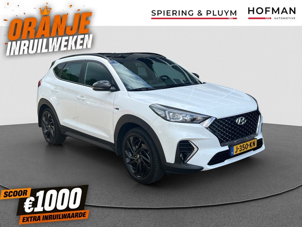 Hyundai Tucson 1.6 T-GDI N-Line | Pano | Leder | Trekhaak, Auto's, Hyundai, Gebruikt, 4 cilinders, Automatische klimaatregeling