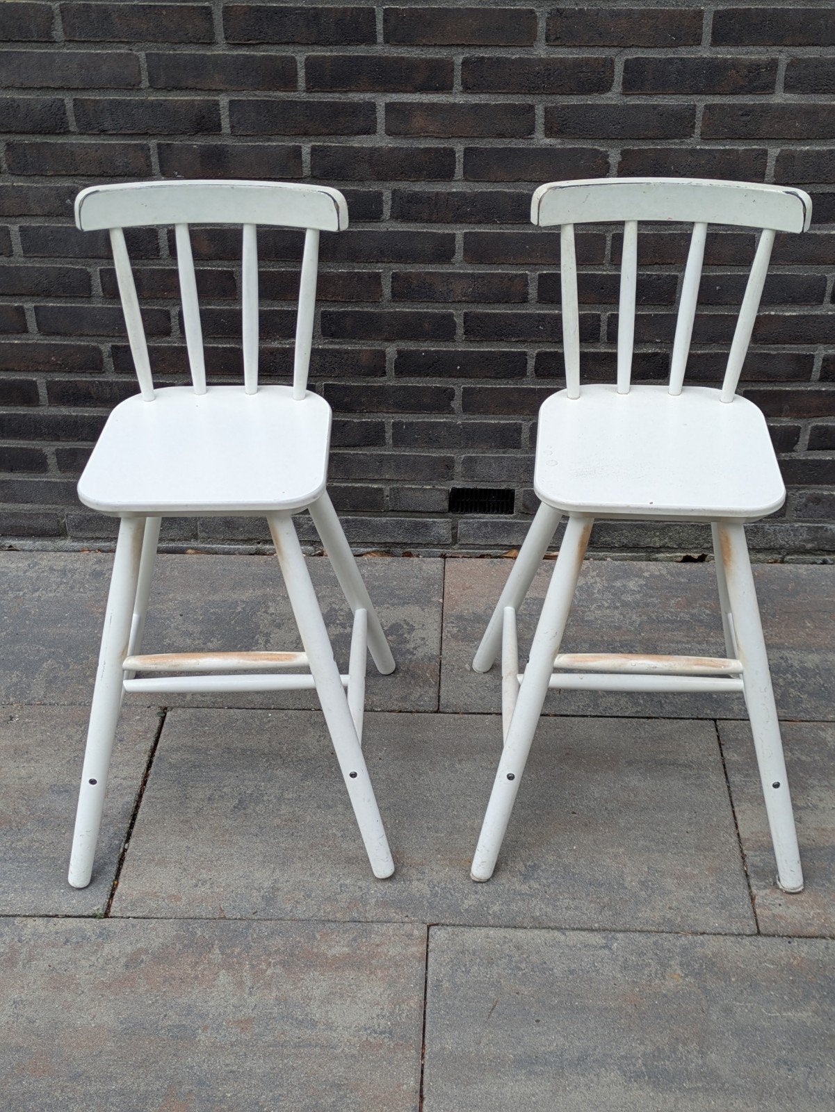 2 IKEA Agam kinderstoelen - Wit, gebruikt, Ophalen, Gebruikt, Twee, Wit
