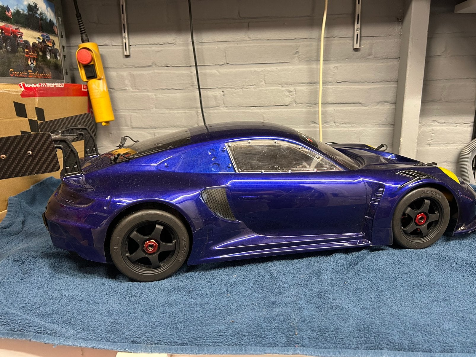 Arrma infraction 1/8 met porsche bittydesign body, Gebruikt, Auto onroad, Schaal 1:8, Ophalen