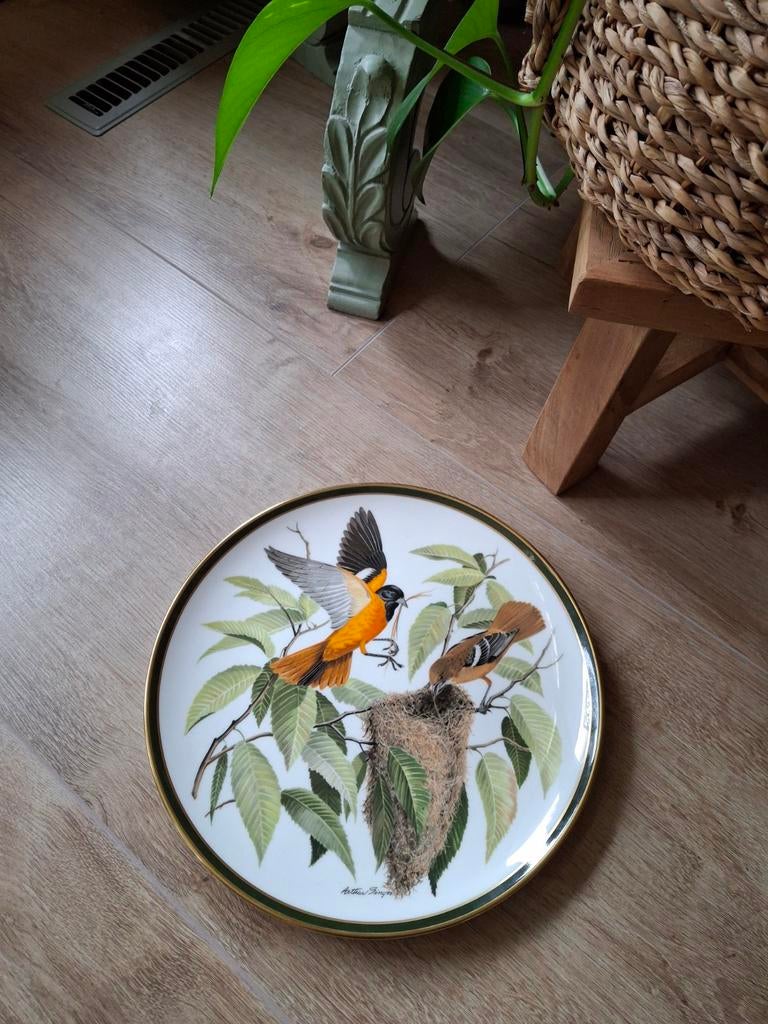 Franklin Porselein Vogel Bord Jaren '70, Ophalen of Verzenden