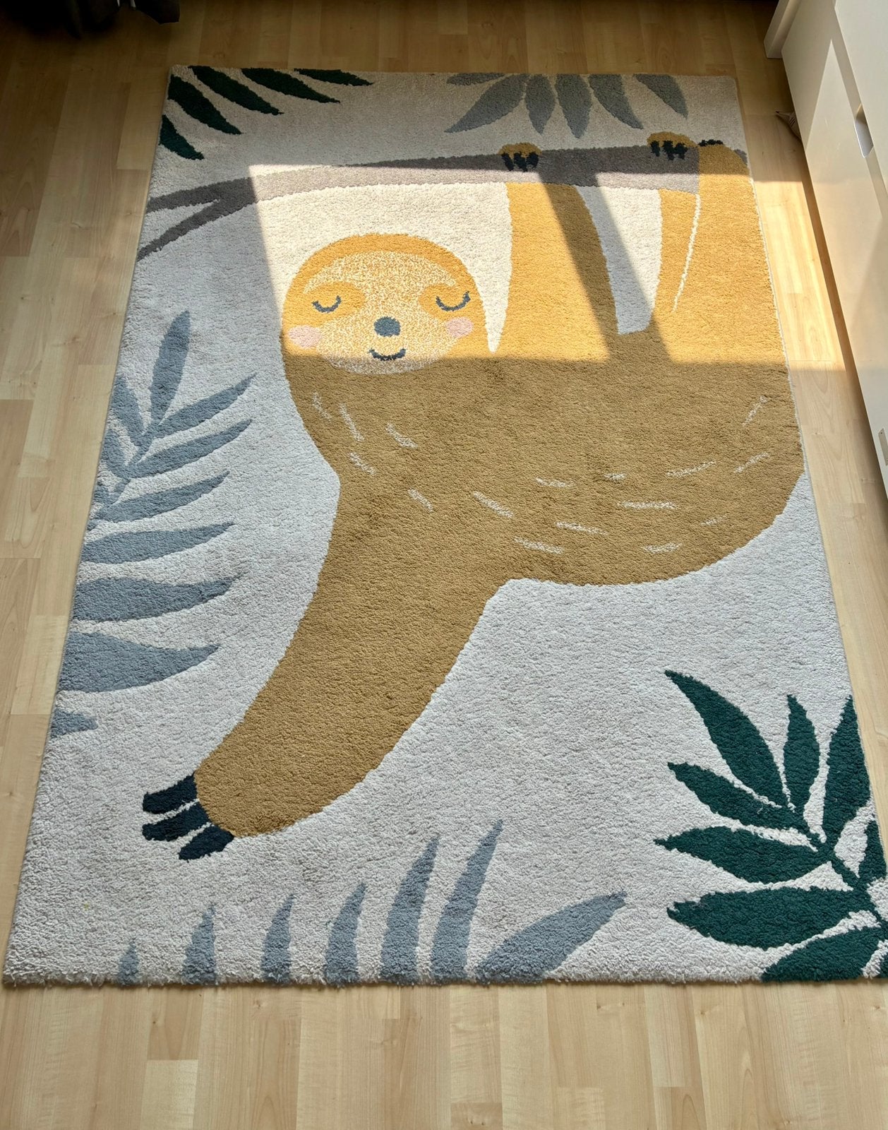 Speelkleed Luiaard voor kinderkamer 120 bij 170 cm., Ophalen, Rechthoekig, 150 tot 200 cm, 100 tot 150 cm