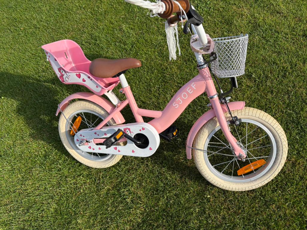 Sjoef dolly unicorn 14 inch, Ophalen, Zo goed als nieuw, Minder dan 16 inch, Zijwieltjes