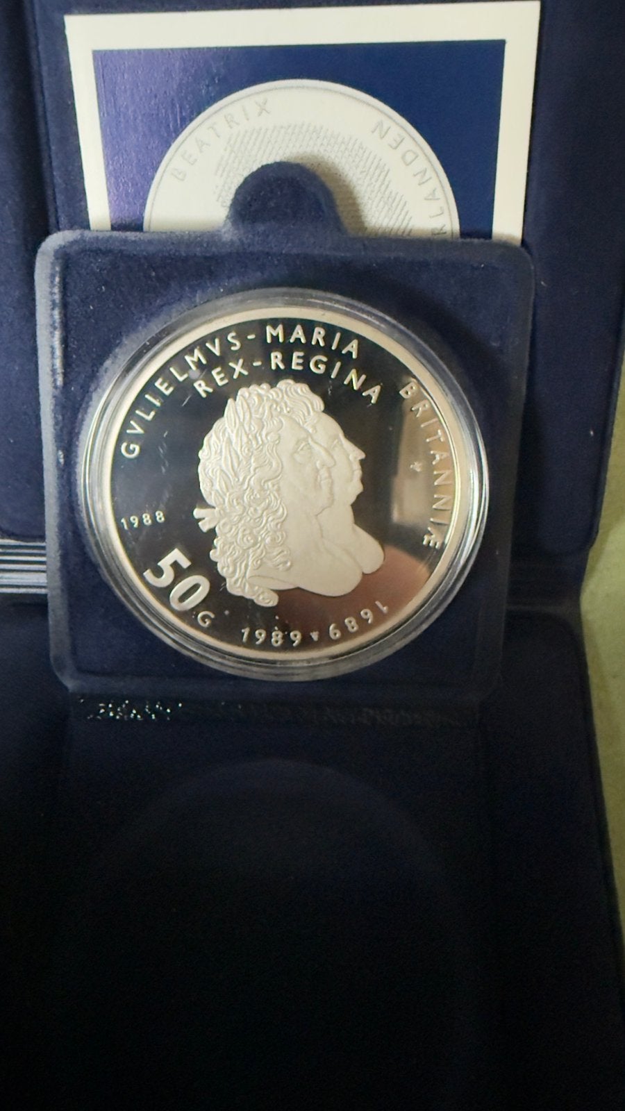 NETHERLANDS 50 GULDEN 1988 BU Proof Silver In Original Mint, Verzenden, Zilver