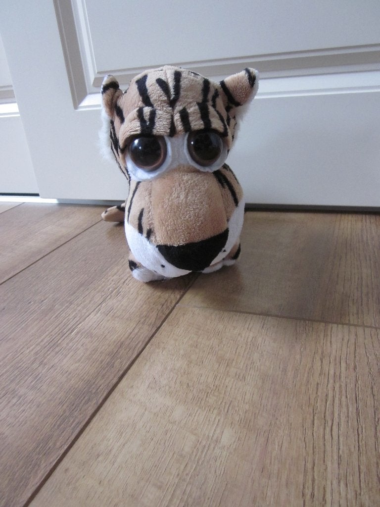 Berentoys bruin-zwart gestreepte tijger knuffel grote ogen, Kinderen en Baby's, Speelgoed | Knuffels en Pluche, Overige merken