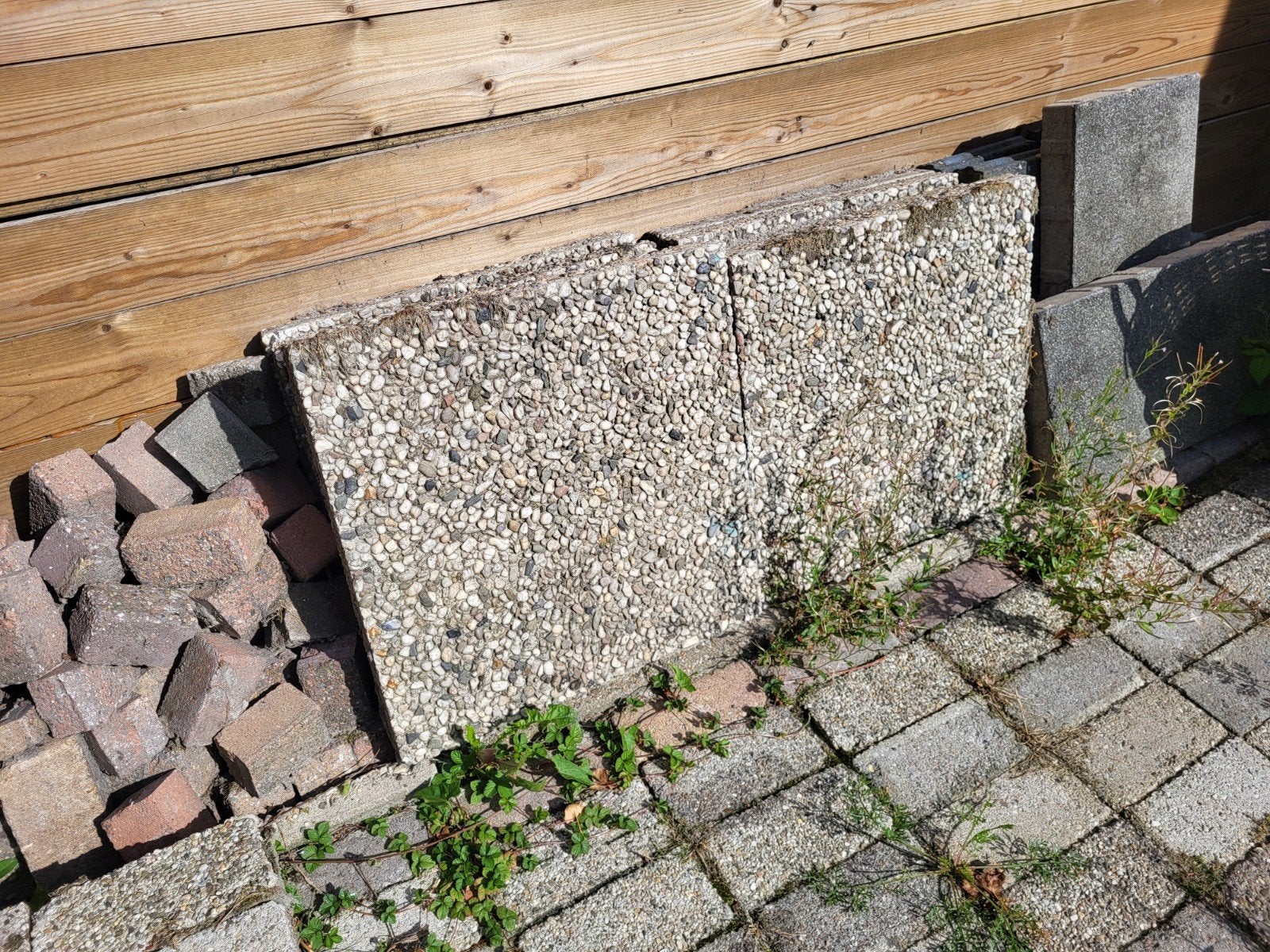 14 grindtegels 50x50 cm gratis af te halen, Tuin en Terras, Ophalen, Gebruikt, 5 tot 10 m², Grind