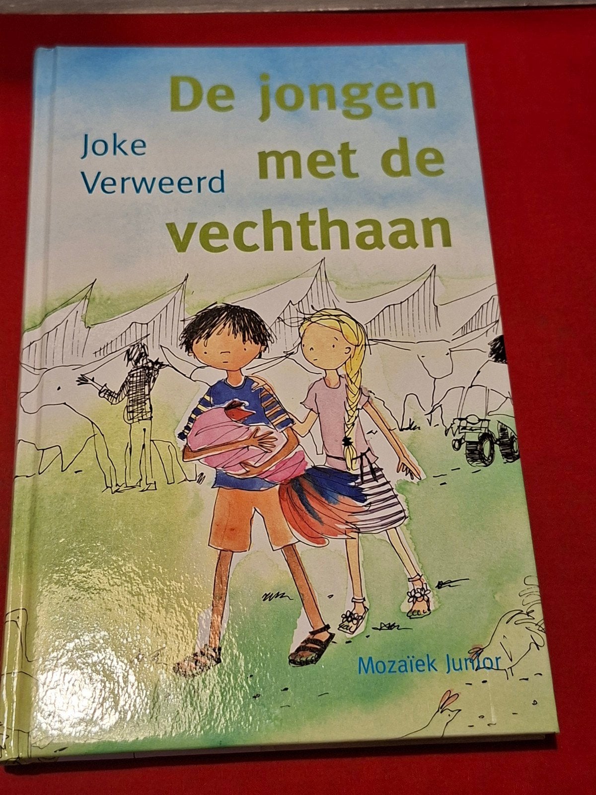 GESIGNEERD De jongen met de vechthaan. Joke Verweerd., Ophalen of Verzenden, Zo goed als nieuw, Fictie algemeen