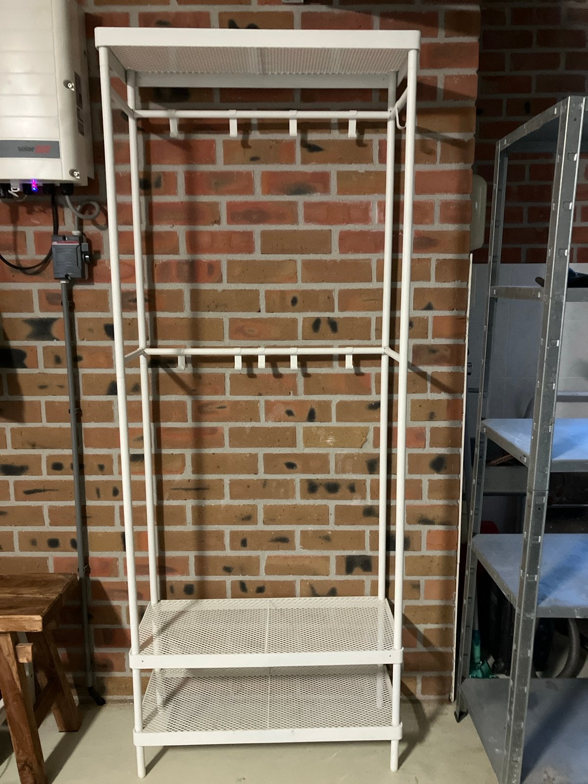 Witte IKEA Mackapär kapstok voor jassen en schoenen, Ophalen, Gebruikt, 200 cm of meer, Metaal