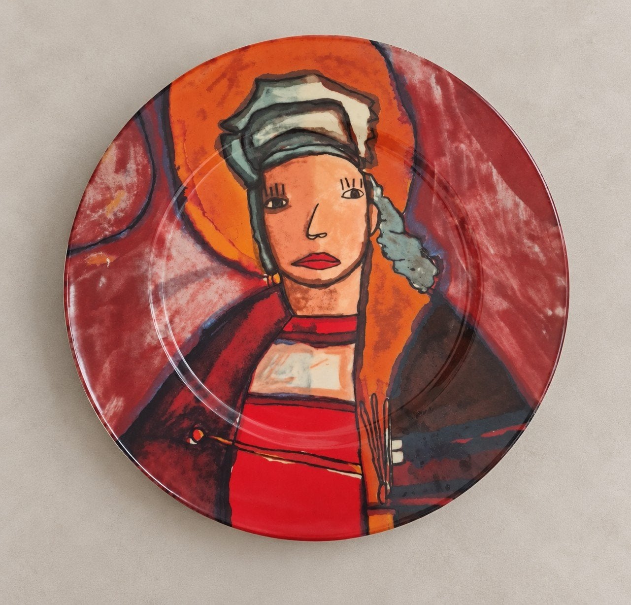 Michel de la Porte kunstbord 2005 – Amerpoort – Heinrich Win, Ophalen of Verzenden