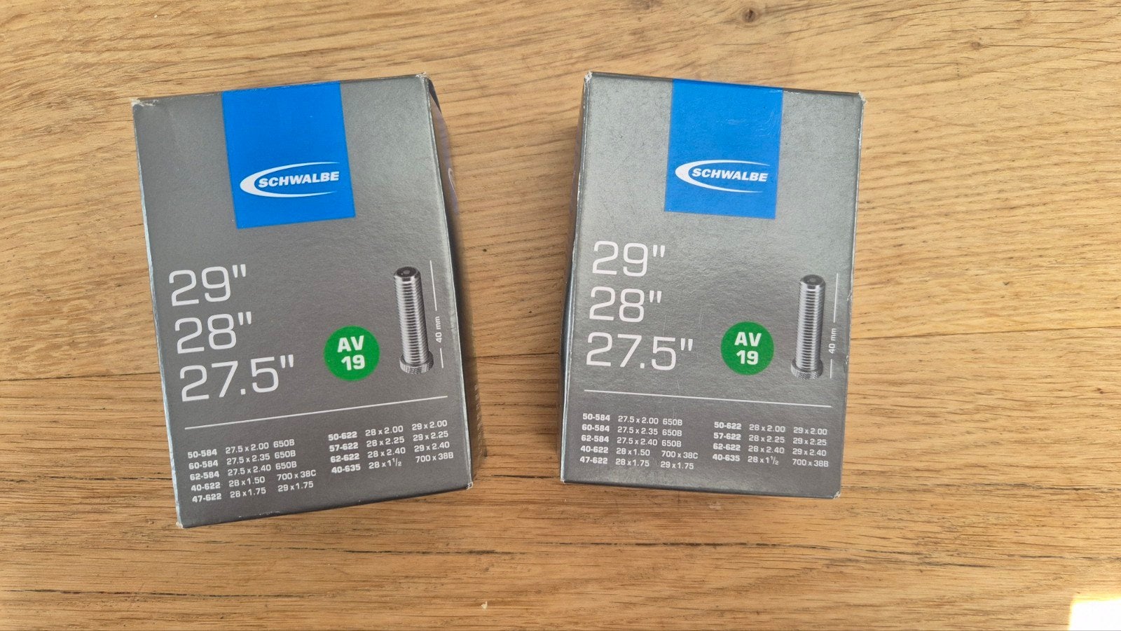 Schwalbe Binnenbanden 27.5", 28", 29" AV19 (2 stuks), Band, Schwalbe, Nieuw, Ophalen of Verzenden