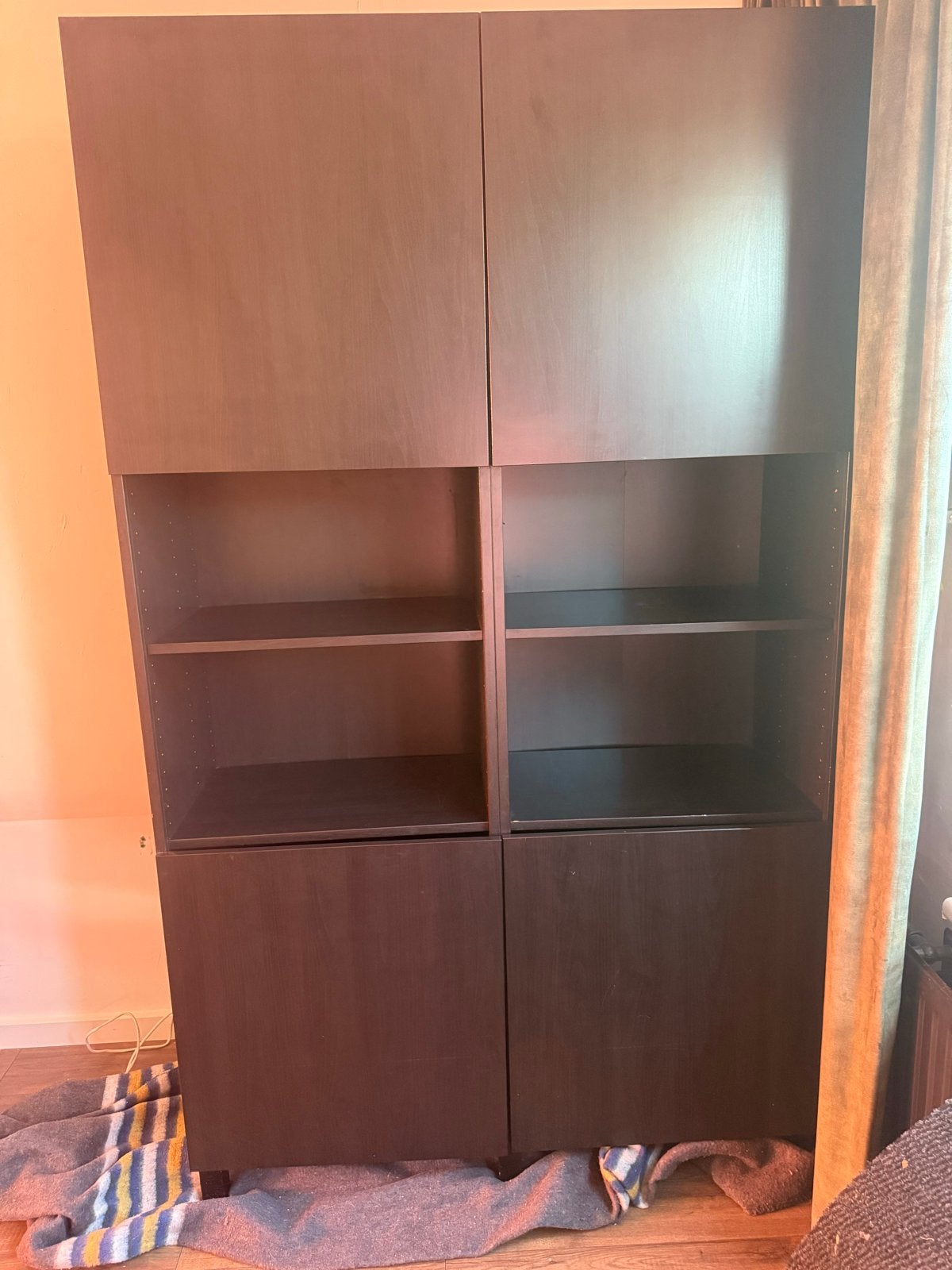 IKEA besta Kast met deuren en planken - Donkerbruin, Ophalen, Gebruikt, 50 tot 100 cm, 150 tot 200 cm