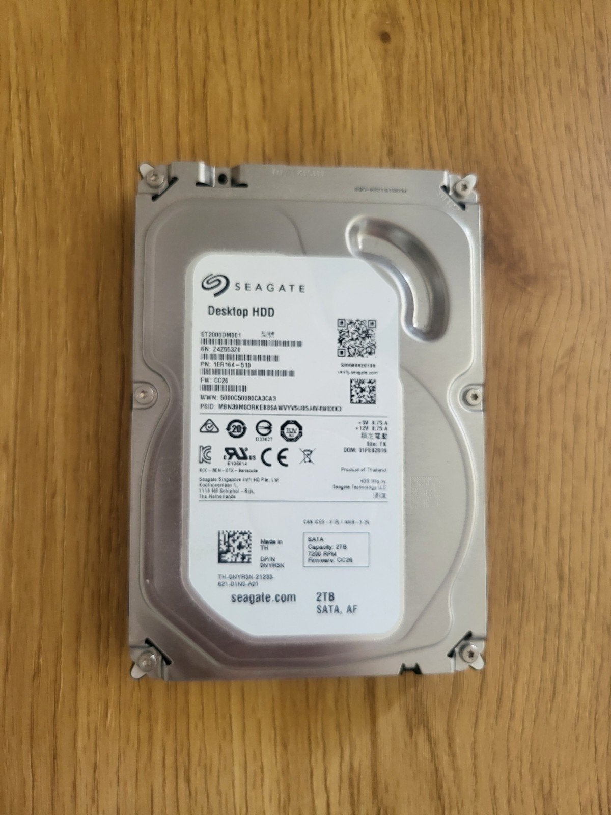 Seagate Desktop HDD 2TB - Gebruikt, Uitstekende Staat, Computers en Software, Harde schijven, Intern, 2TB, Gebruikt, Ophalen of Verzenden