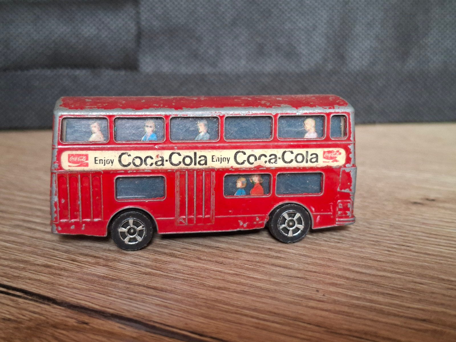 Corgi Juniors Coca-Cola Dubbeldekker Busje, Ophalen of Verzenden, Gebruikt
