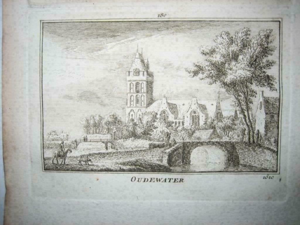 180  / Oudewater Kopergravure  18e Eeuw, Ophalen of Verzenden