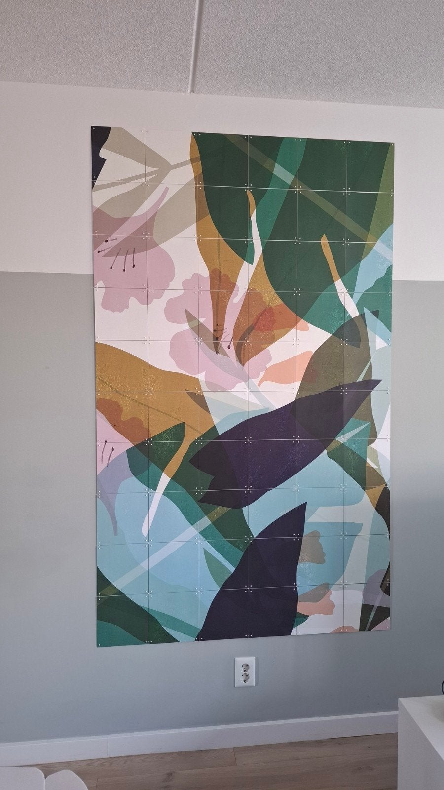 IXXI wanddecoratie 200 x 120 cm - Abstract bloemenpatroon, Ophalen, Meerkleurig, Zo goed als nieuw, Wandbord of Wandpaneel