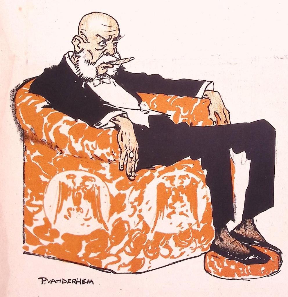 Rokende Wilhelm en Frans Jozef op spotprent, Ophalen