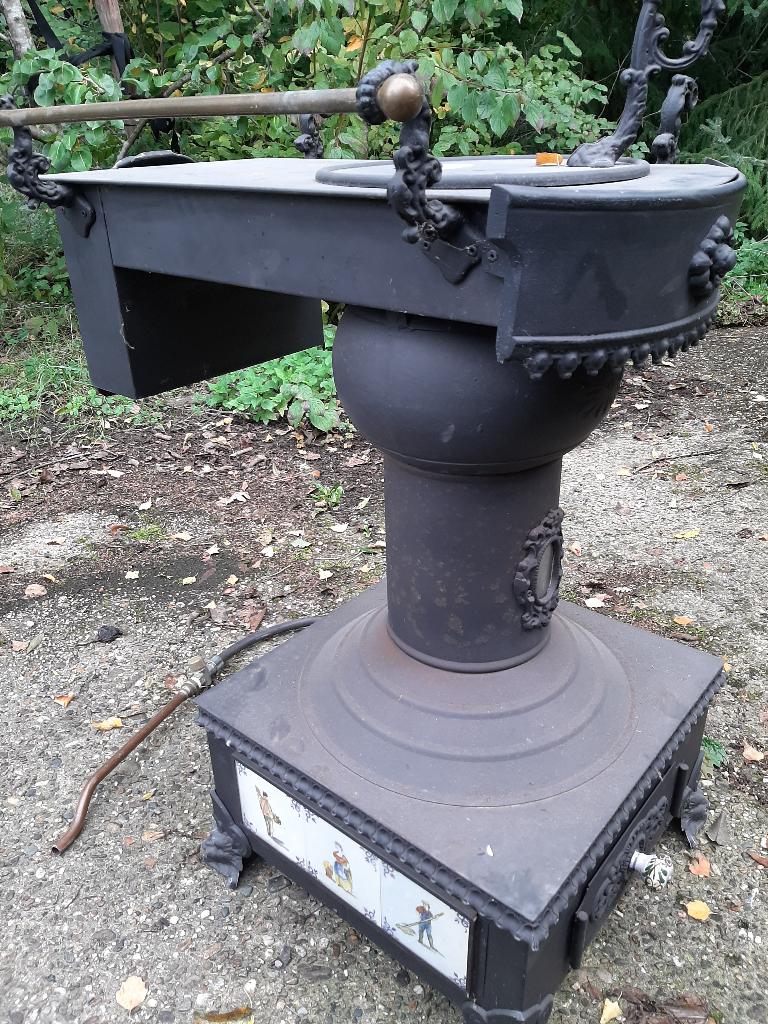 Oude (decoratieve) potkachel, Ophalen, Gebruikt, Gas, Vrijstaand