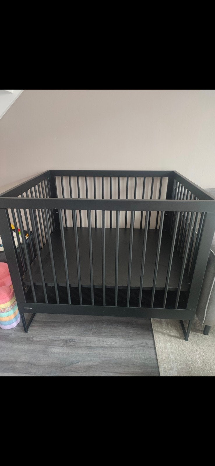 Kidsmill box intens / modular zwart, Ophalen, Zo goed als nieuw, Rechthoekig, In hoogte verstelbaar