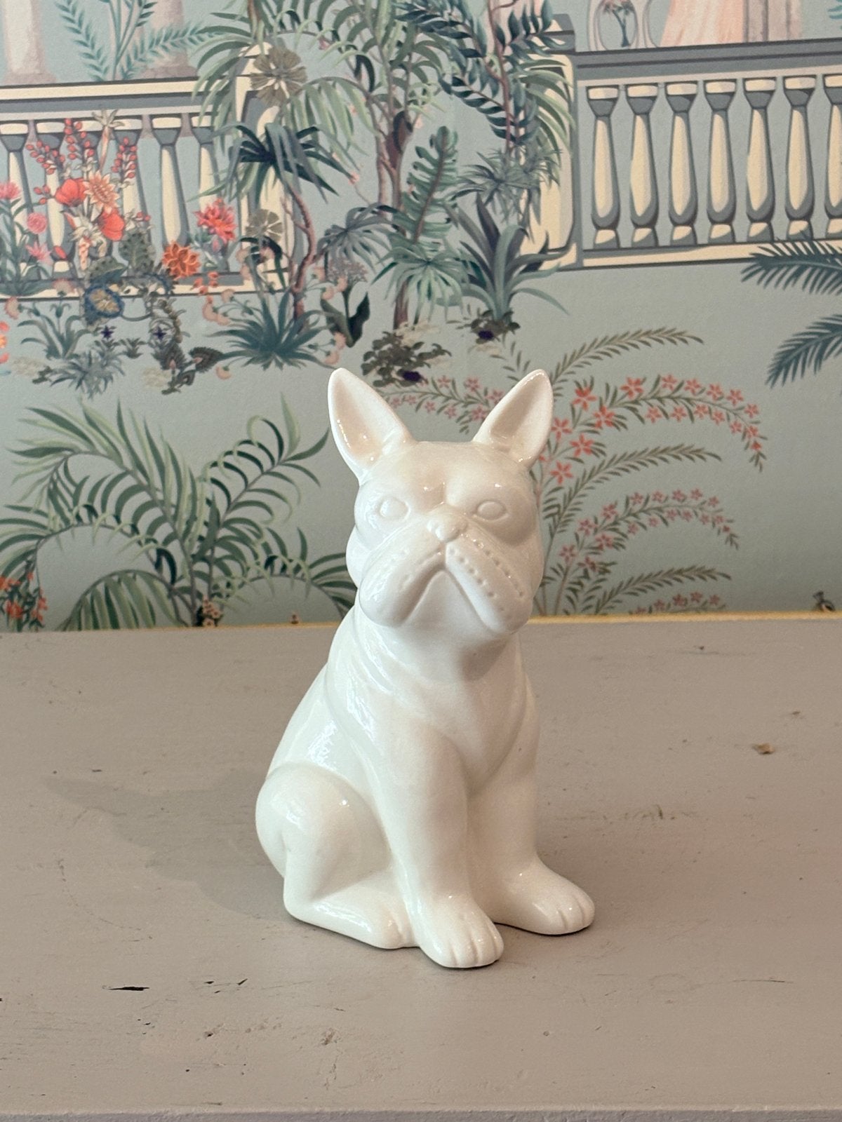 Leuke wit Franse Bulldog beeldje, perfecte staat, Ophalen of Verzenden, Zo goed als nieuw, Modern, Wit