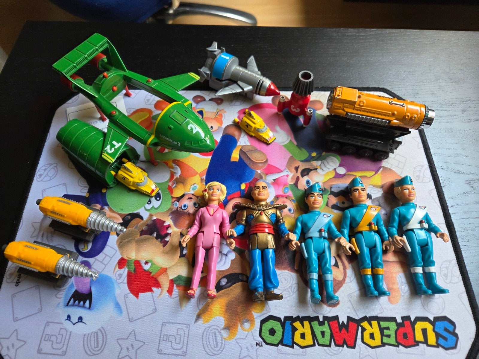 Vintage Matchbox Thunderbirds 2 met Pod en Thunderbird 4, Ophalen of Verzenden