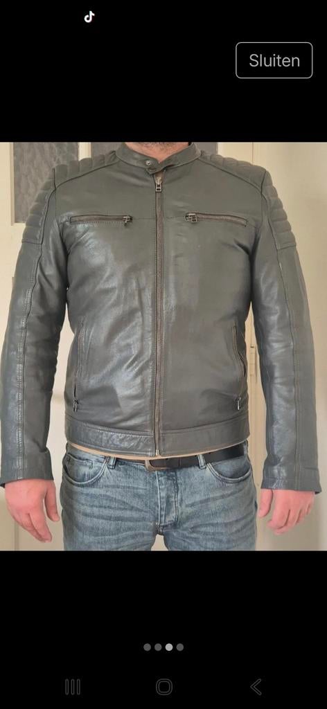Goosecraft leren jas XL, valt klein dus eerder L, Ophalen of Verzenden, Zo goed als nieuw, Goosecraft