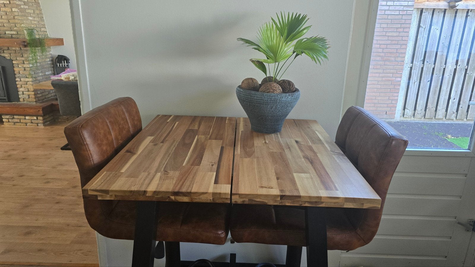 Hoge eettafel/bartafel 75x75x102 cm, Ophalen, Zo goed als nieuw