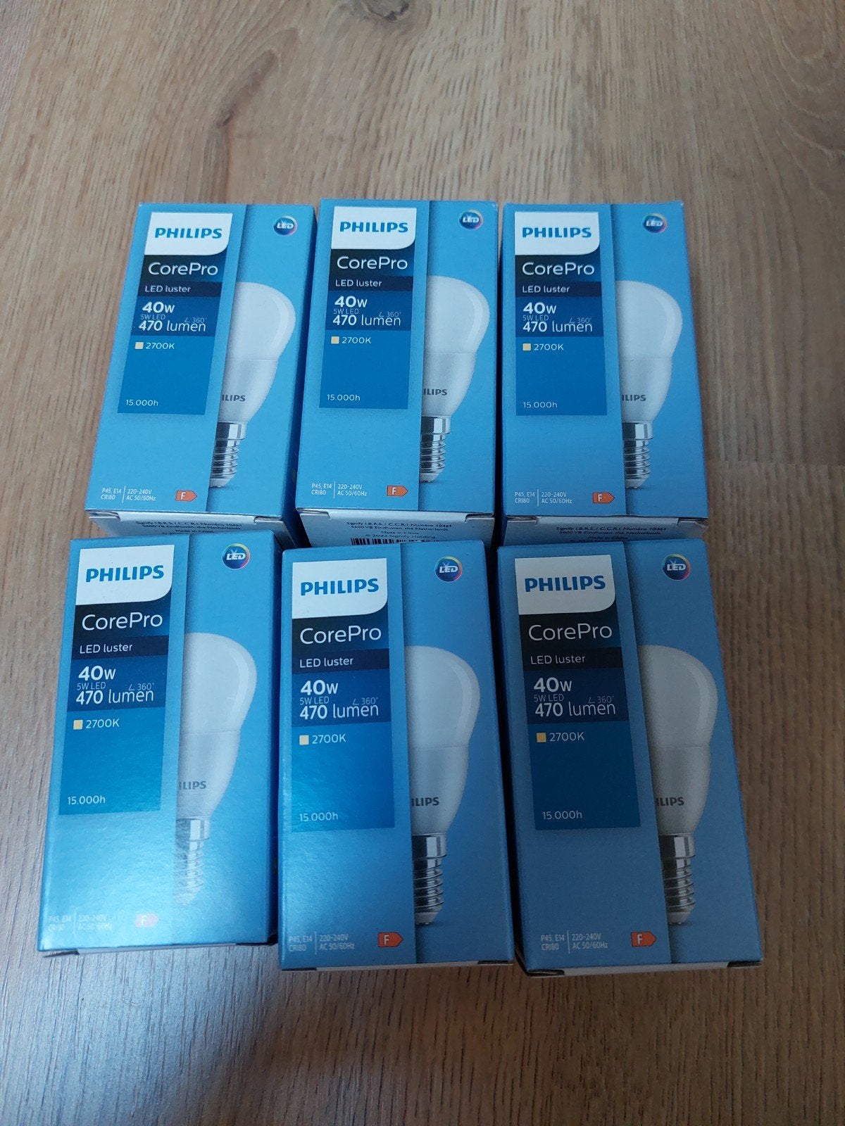 Philips CorePro LED luster 40W 470 lumen 2700K, Ophalen of Verzenden, Nieuw, Led-lamp