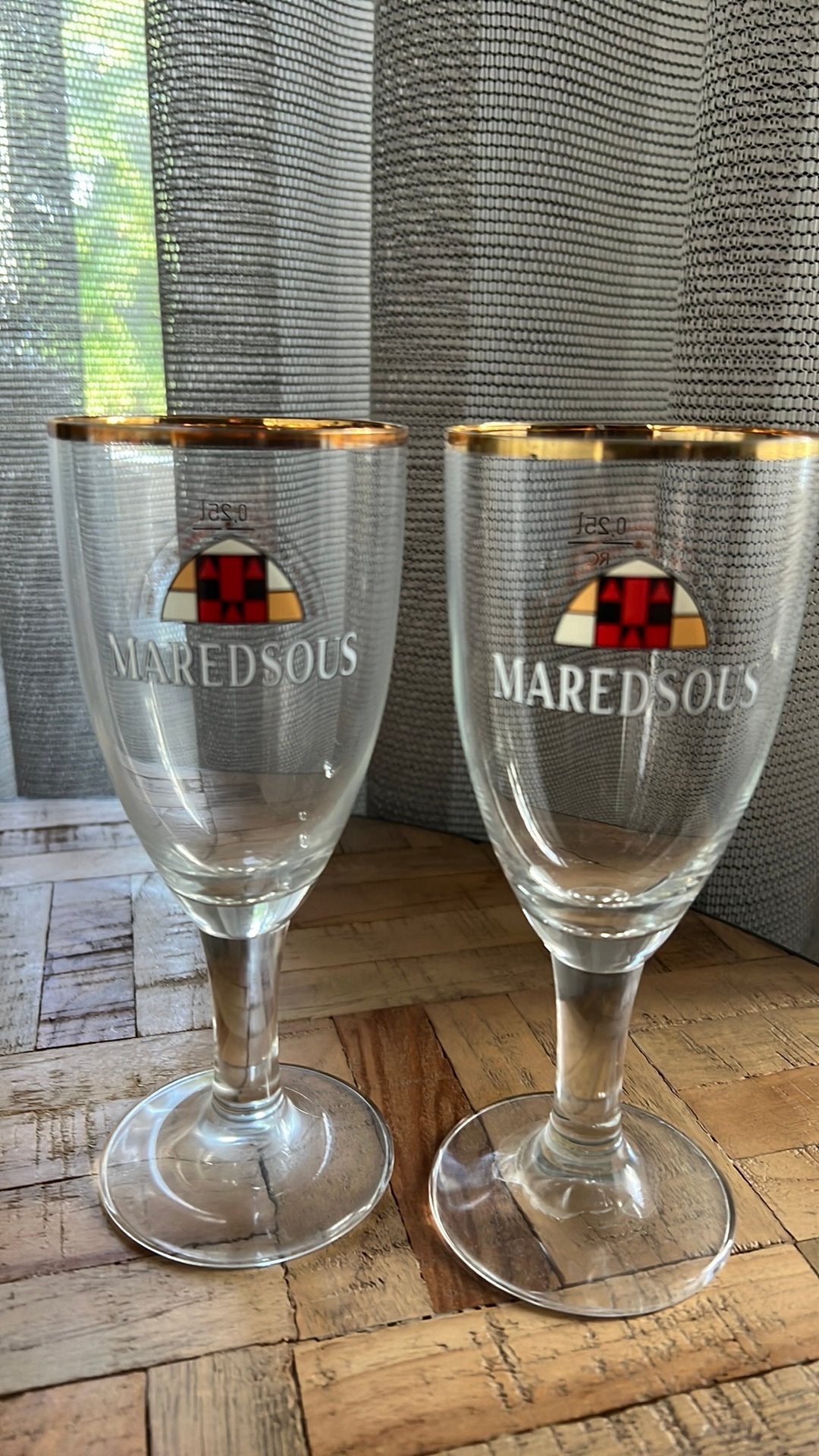 Maredsous bierglas, Verzenden, Zo goed als nieuw, Glas of Glazen, Overige merken