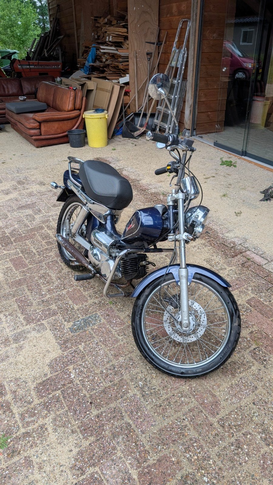 Tomos Revival 50cc brommer blauw, Fietsen en Brommers, Brommers | Tomos, Ophalen of Verzenden, Gebruikt